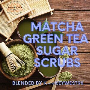 Matcha Green Tea Sugar Scrubs by Blended by K